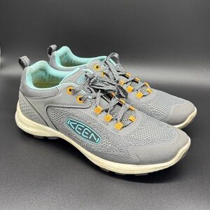 Keen Gray and Aqua Trail Shoes Sz 9.5